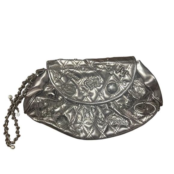 Vintage Y2K Baby Phat Silver Metallic Wrislet Clutch - Picture 1 of 5